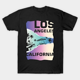 los angles california Beach torn Poster T-Shirt